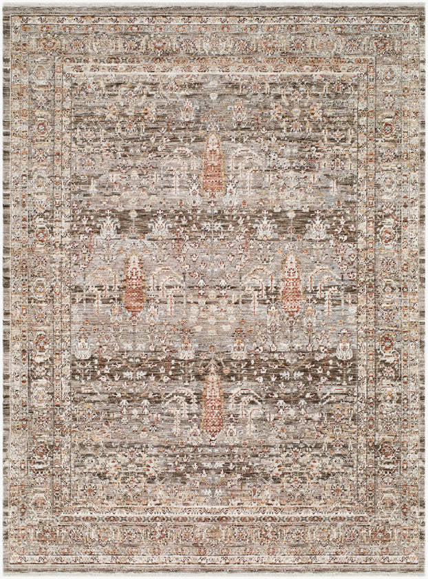 Jamale Traditional Dark Brown Area Rug