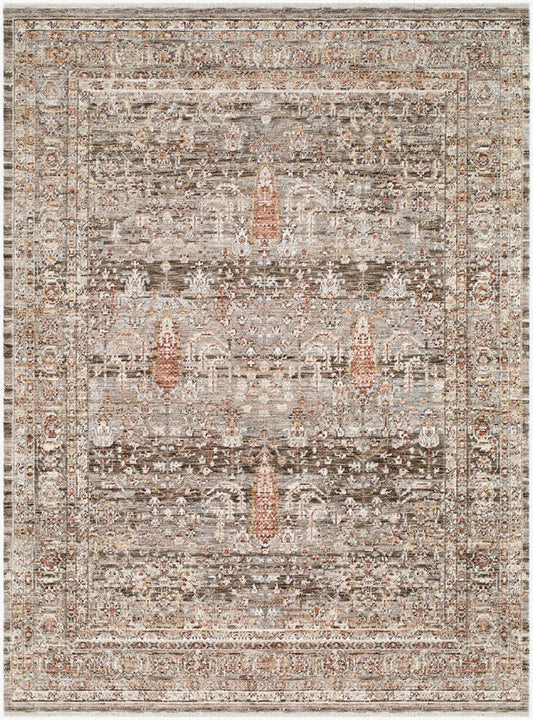 Jamale Traditional Dark Brown Area Rug