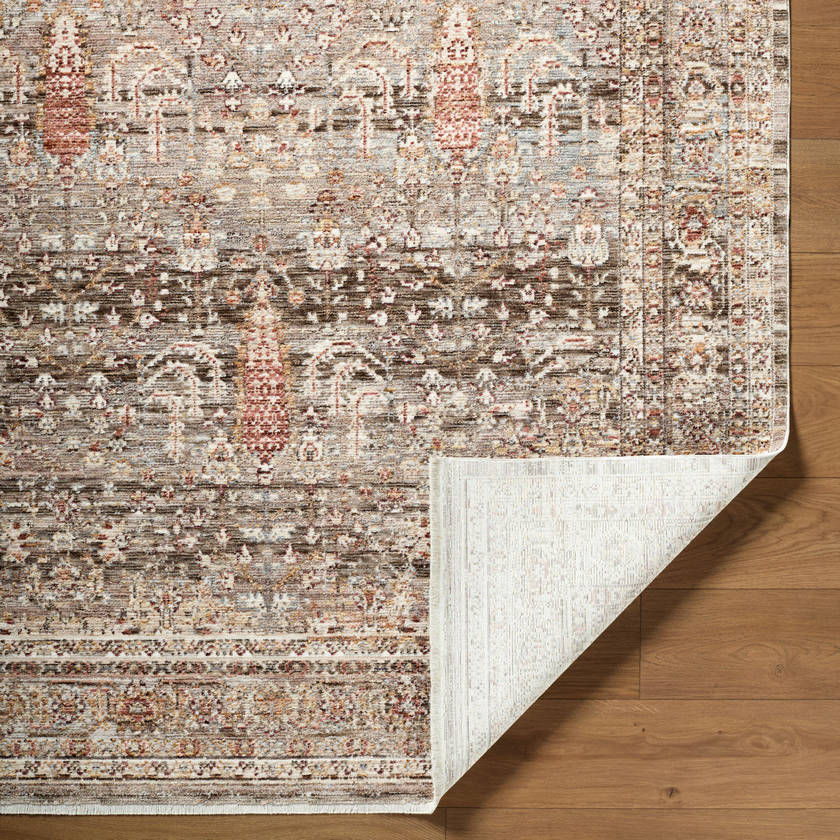 Jamale Traditional Dark Brown Area Rug