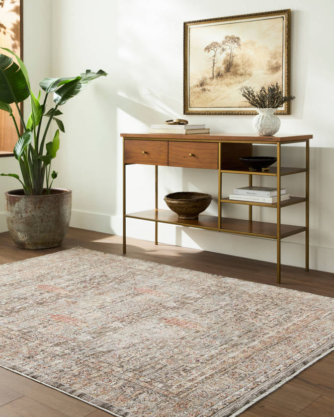 Jamale Traditional Dark Brown Area Rug