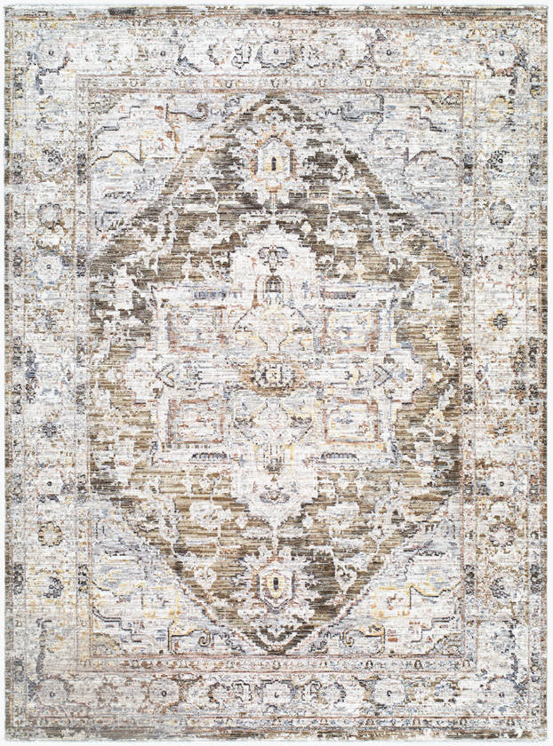 Chistina Traditional Dark Brown Area Rug