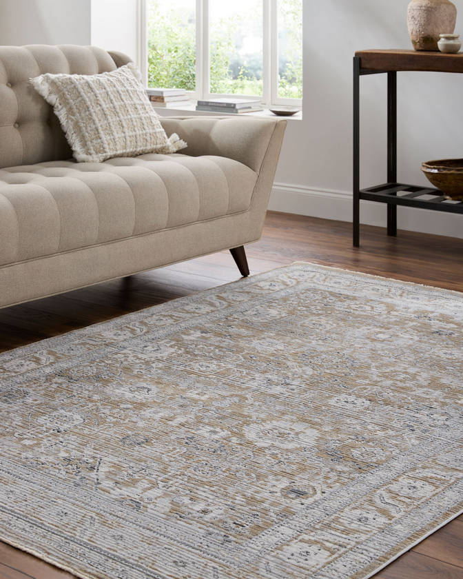 Markeia Traditional Medium Gray Area Rug
