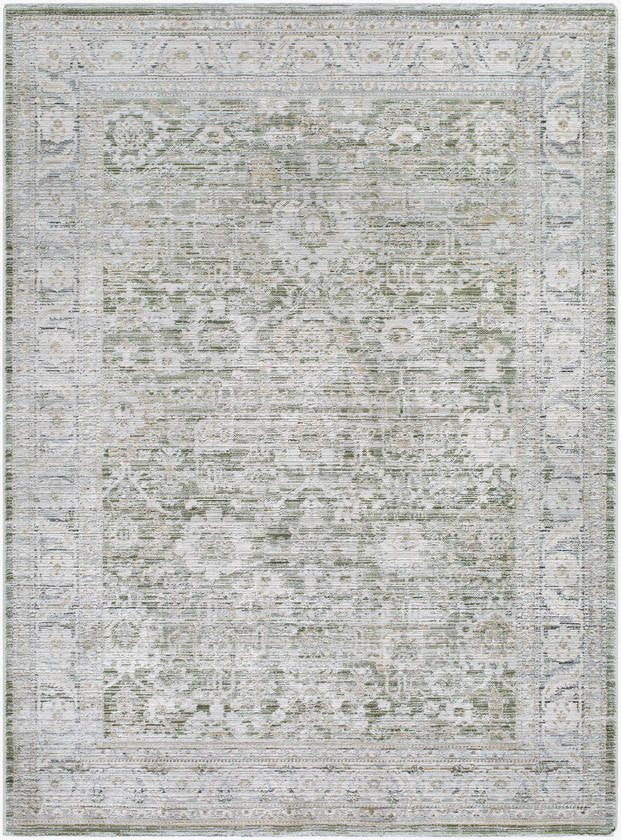 Markeia Traditional Dusty Sage Area Rug