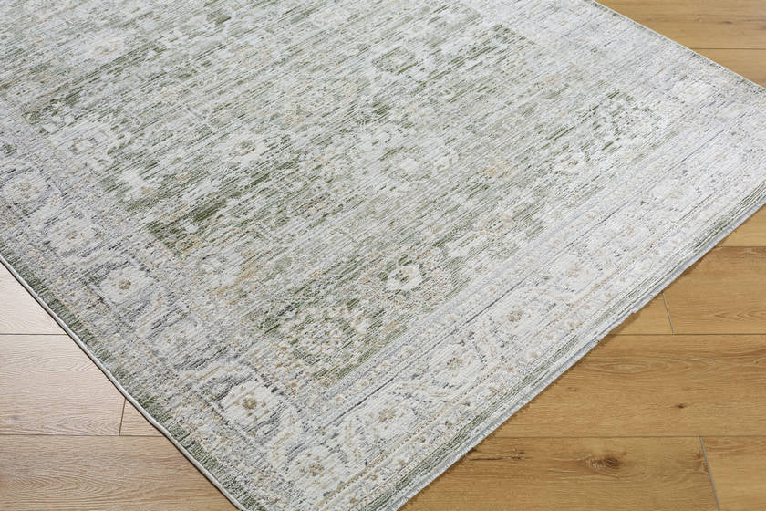 Markeia Traditional Dusty Sage Area Rug