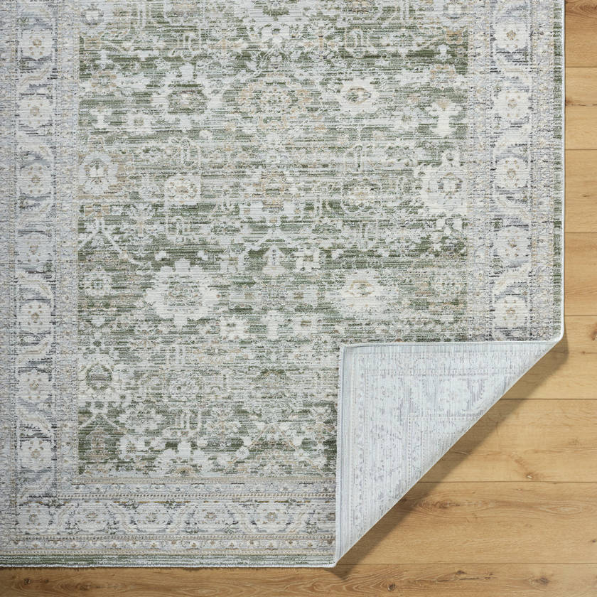 Markeia Traditional Dusty Sage Area Rug