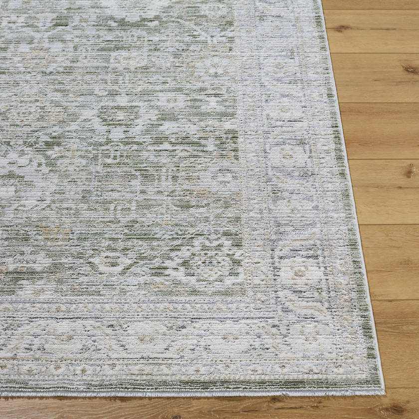 Markeia Traditional Dusty Sage Area Rug