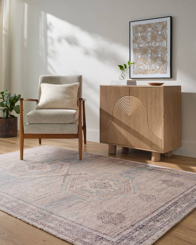 Luverne Traditional Dusty Rose Area Rug