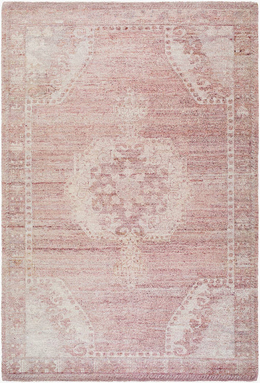 Keithen Traditional Dusty Rose Area Rug