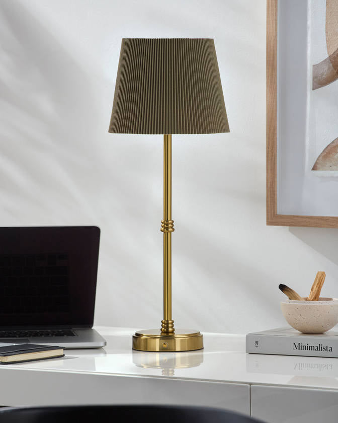 Jeorge Modern Metallic - Brass Table Lamp
