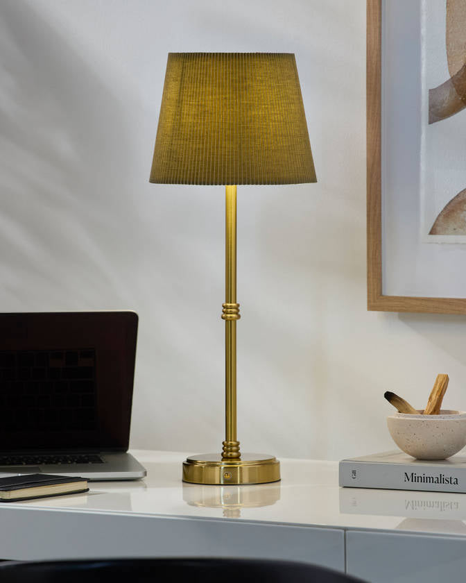 Jeorge Modern Metallic - Brass Table Lamp