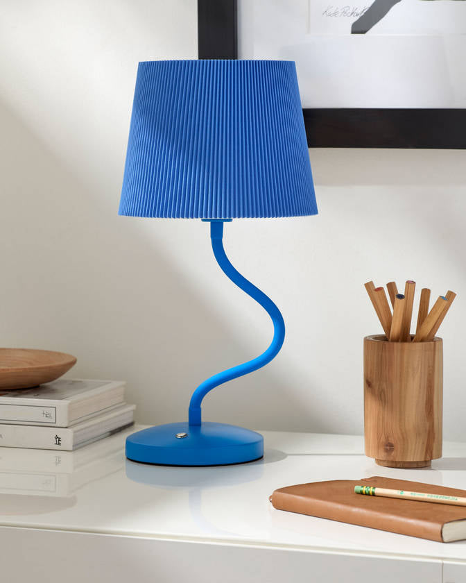 Shaquela Modern Dark Blue Table Lamp