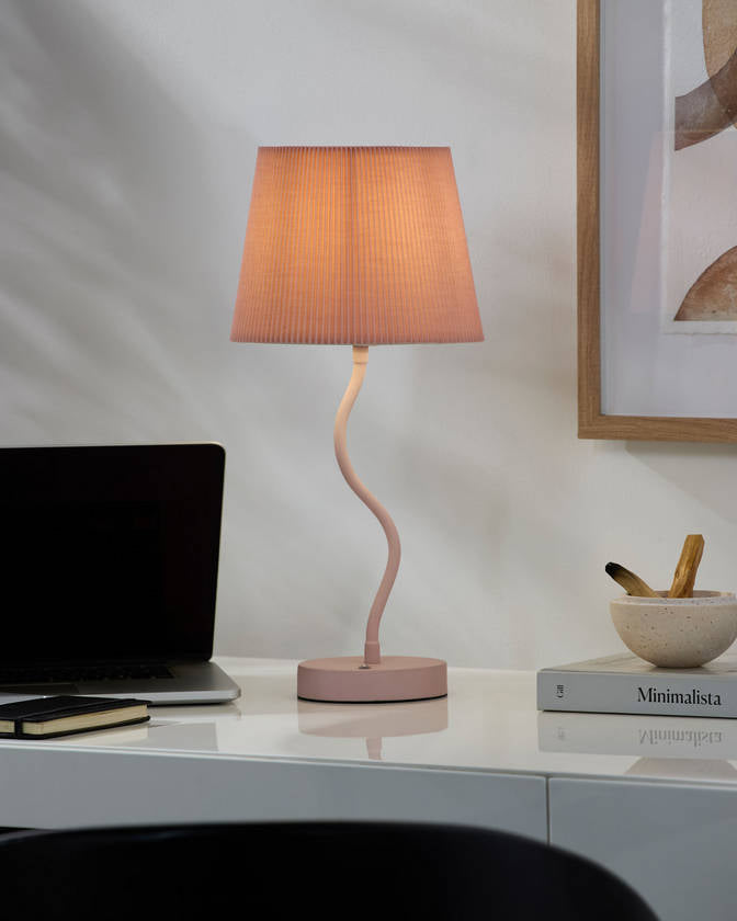 Shaquela Modern Pink Table Lamp
