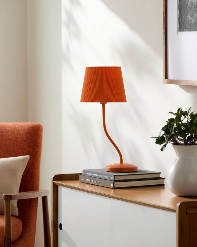 Shaquela Modern Orange Table Lamp