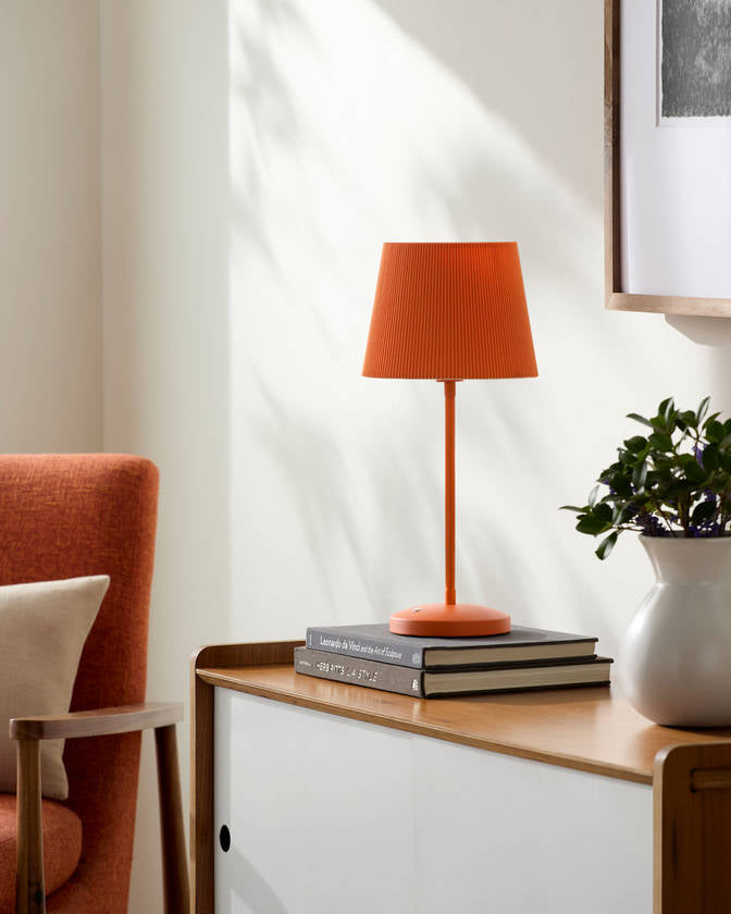 Shaquela Modern Orange Table Lamp