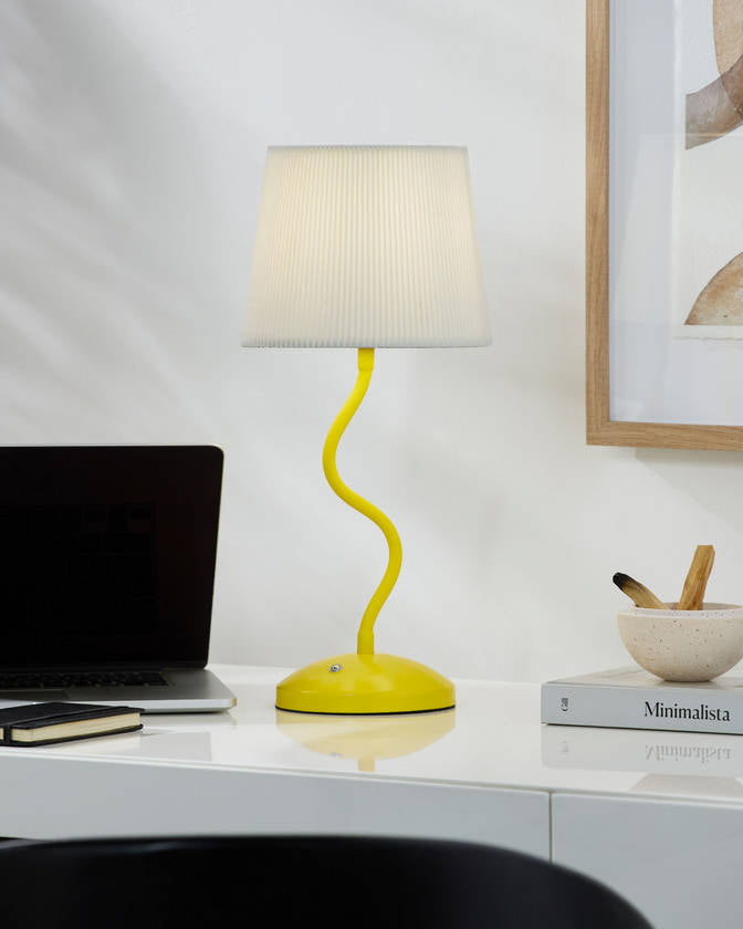 Shaquela Modern Yellow/White Table Lamp