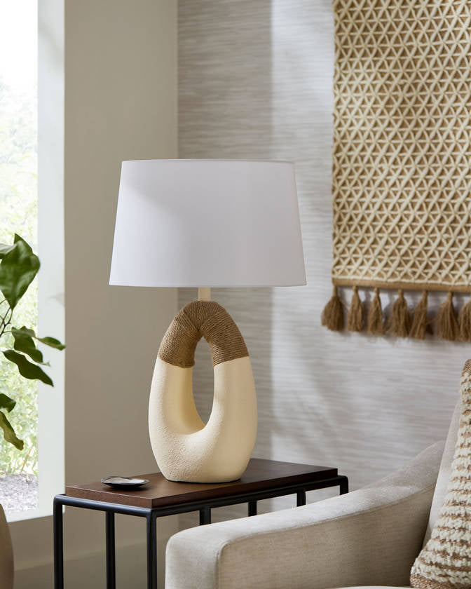 Nyle Traditional Cream Table Lamp