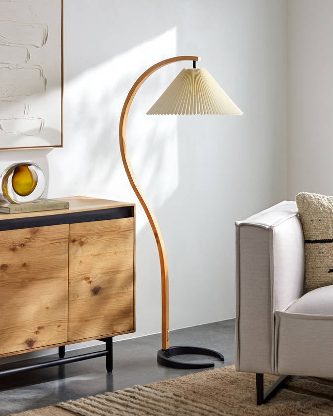 Ladd Traditional Cream Floor Lamp