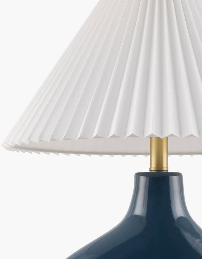 Creig Traditional Dark Blue Table Lamp