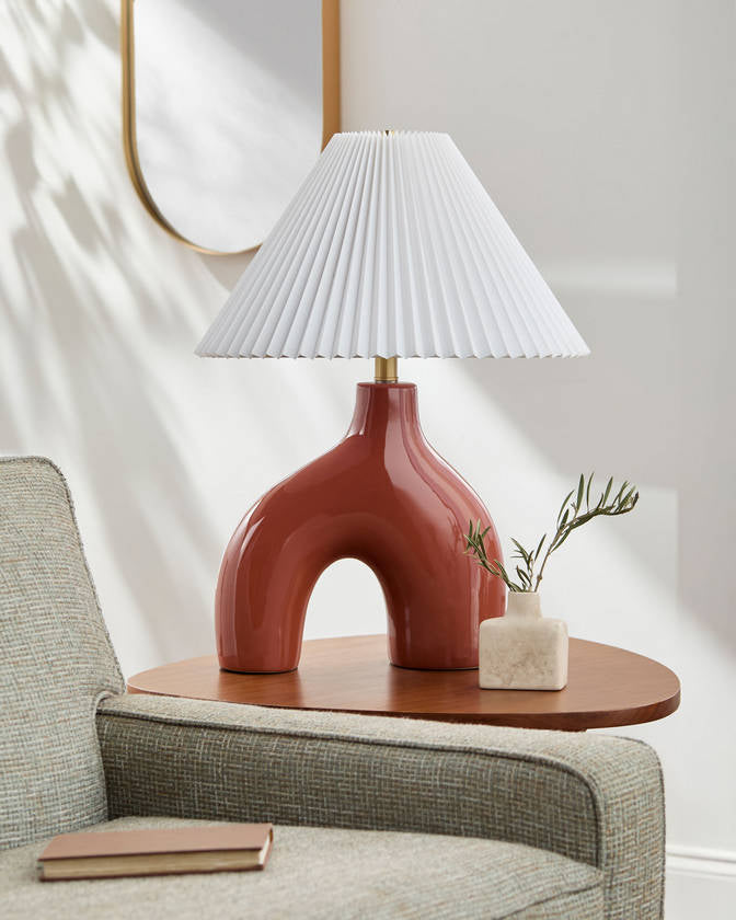Creig Traditional Red Table Lamp