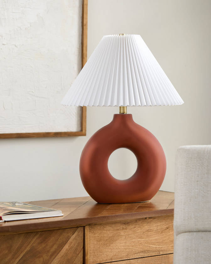 Mylinda Traditional Red Table Lamp