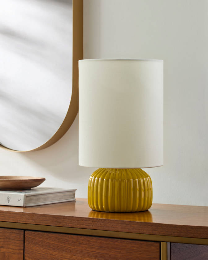 Ashton Traditional Yellow Table Lamp
