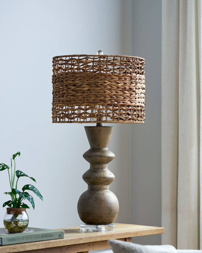 Domenick Traditional Dark Brown Table Lamp