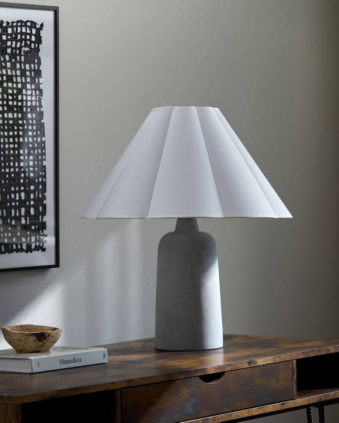 Delecia Traditional Gray Table Lamp