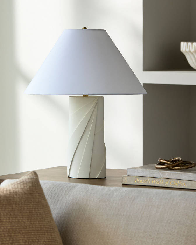 Shekinah Traditional White Table Lamp