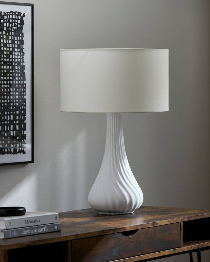 Julina Traditional White Table Lamp