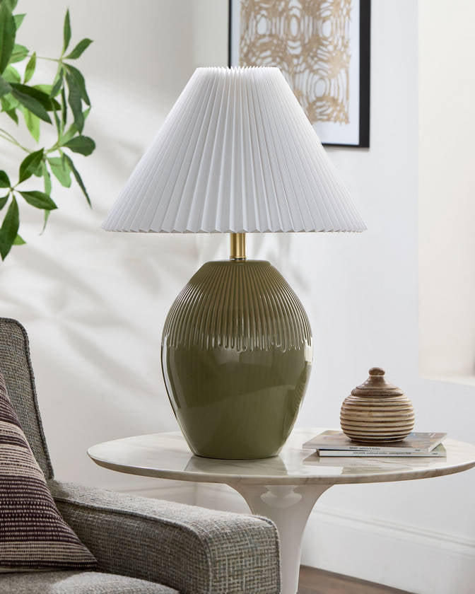 Hammond Modern Dark Green Table Lamp