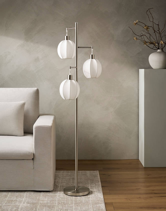 Alexzander Modern Metallic - Nickel Floor Lamp