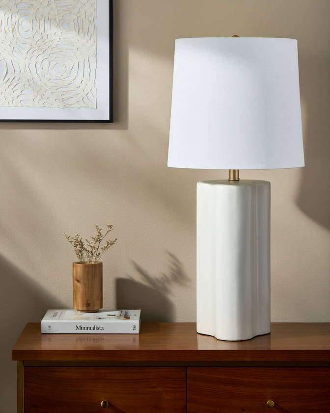 Breena Modern White Table Lamp