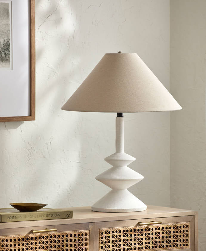 Cecille Global White Table Lamp