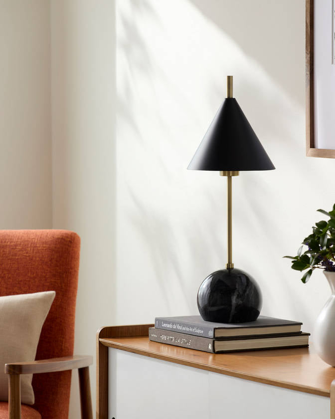 Rosy Rustic Black Table Lamp