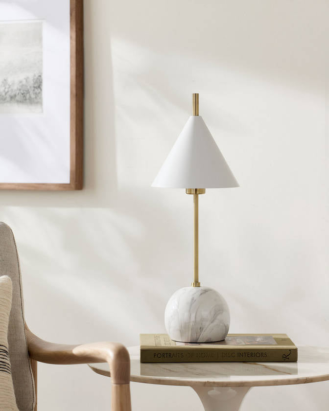 Rosy Rustic White Table Lamp