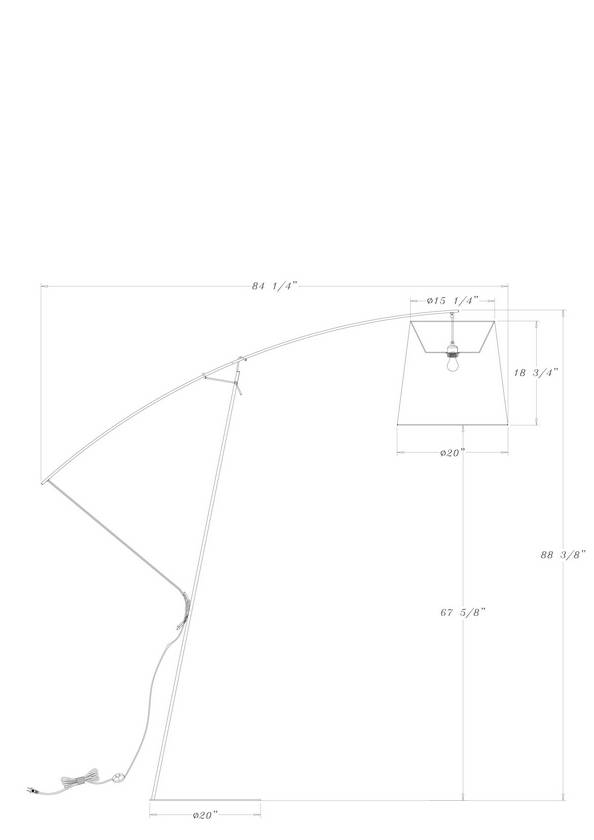 Keiana Modern Black Floor Lamp