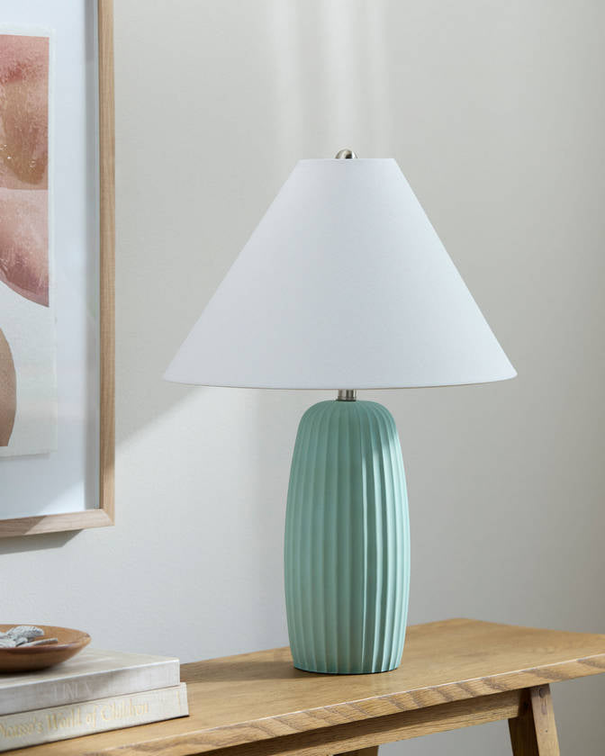 Danita Rustic Green Table Lamp