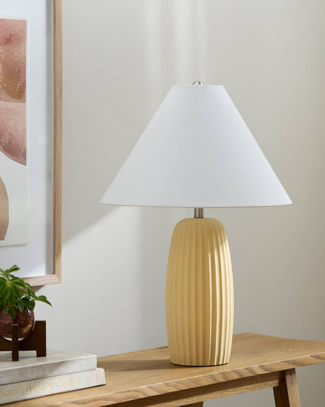 Danita Rustic Yellow Table Lamp