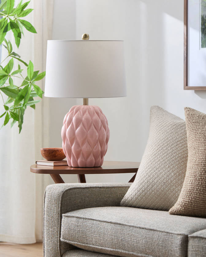 Aliza Cottage Pink Table Lamp