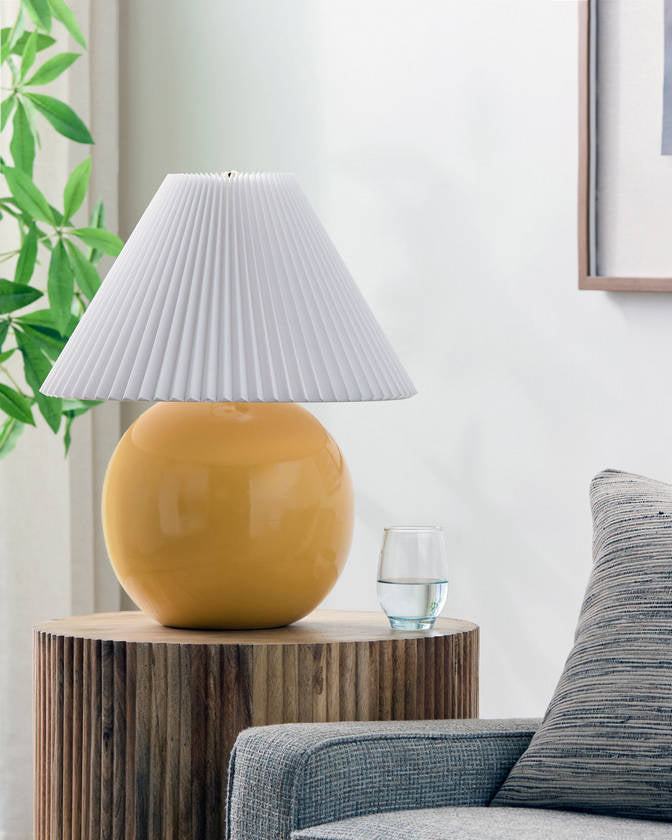 Saundra Traditional Yellow Table Lamp