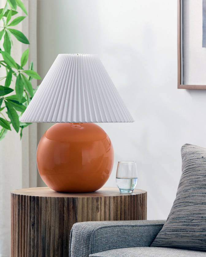 Saundra Traditional Orange Table Lamp