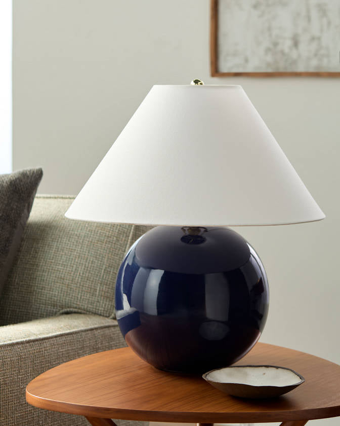 Shareka Traditional Dark Blue Table Lamp