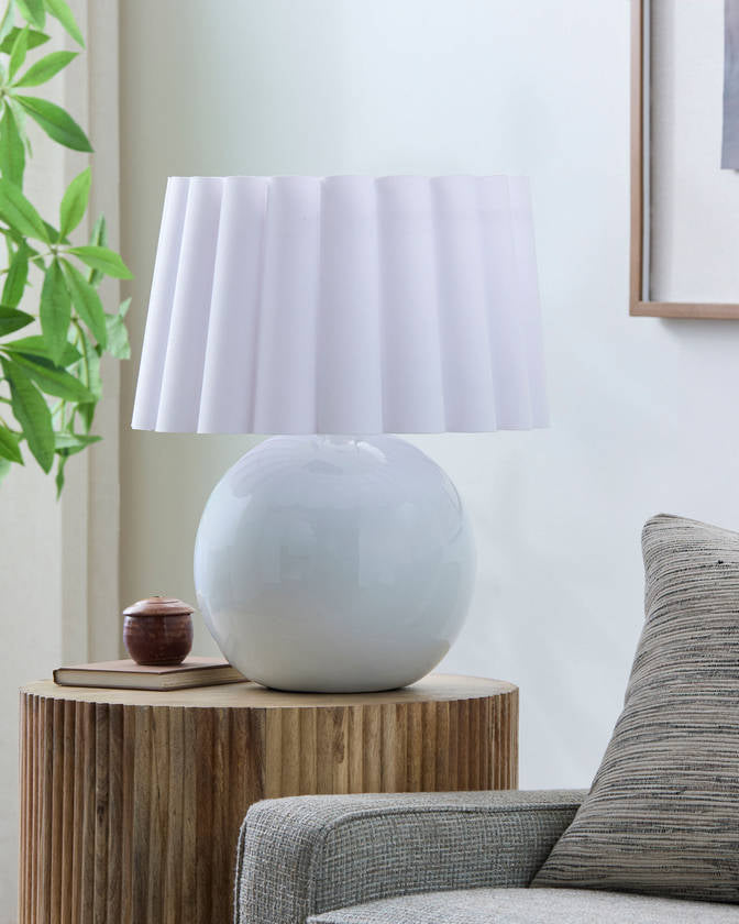 Lajoya Traditional White Table Lamp