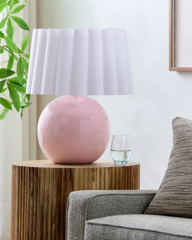 Lajoya Traditional Pink Table Lamp