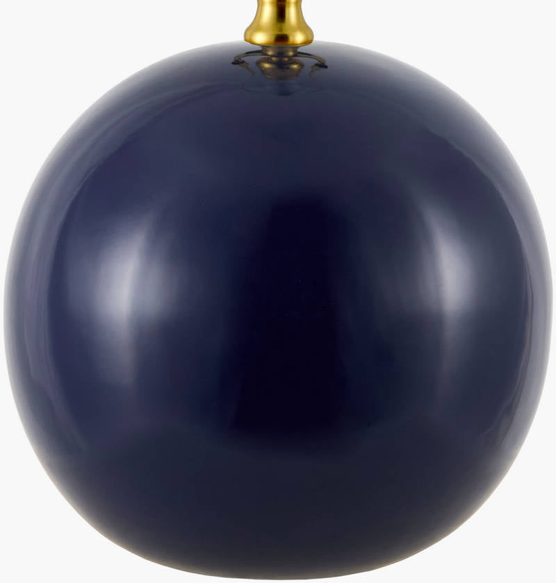 Demetris Traditional Dark Blue Table Lamp