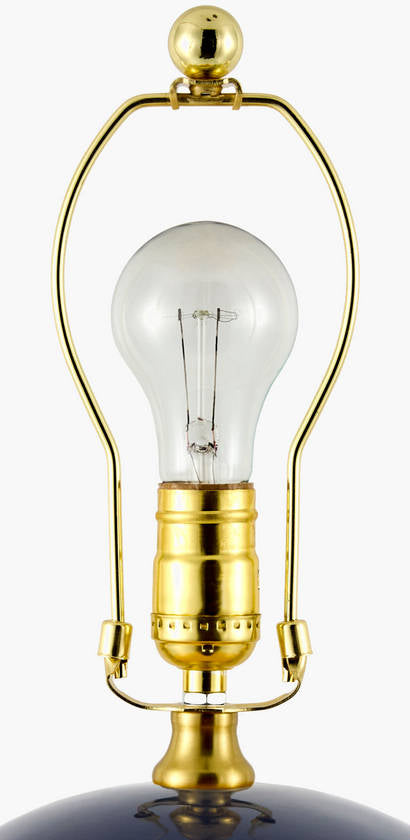 Demetris Traditional Dark Blue Table Lamp