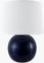 Demetris Traditional Dark Blue Table Lamp