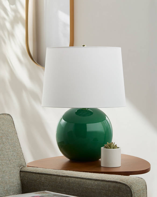 Demetris Traditional Green Table Lamp