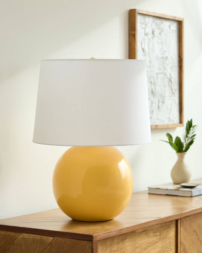 Demetris Traditional Yellow Table Lamp