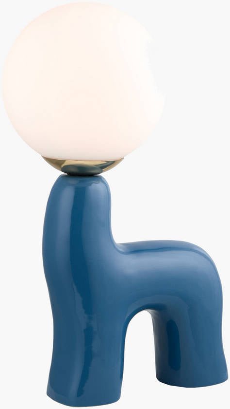 Leslee Cottage Blue Table Lamp